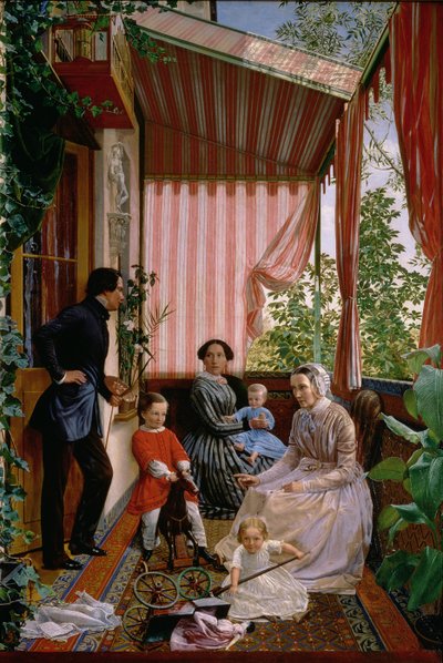 On the Balcony, 1857 by Fedor Mikhailovich Slavyansky